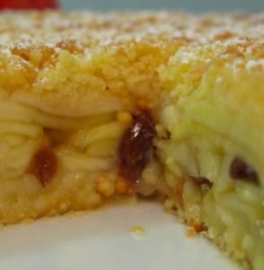 tarta de arroz con manzana